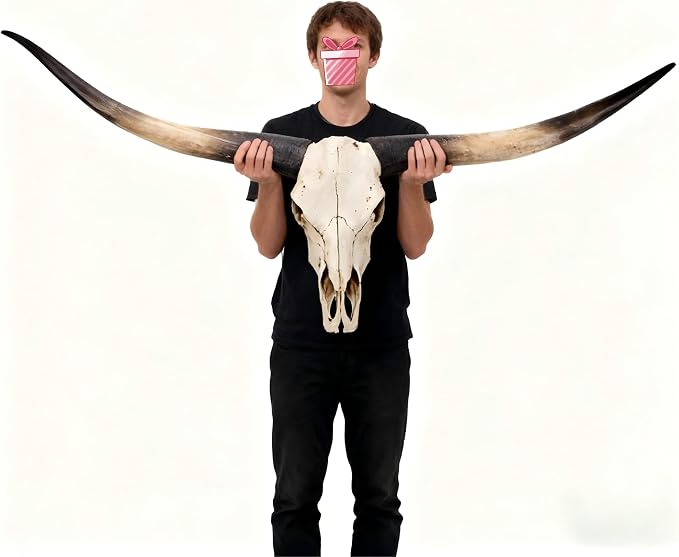 Large Longhorn Skull Wall Sculpture in Faux Taxidermy