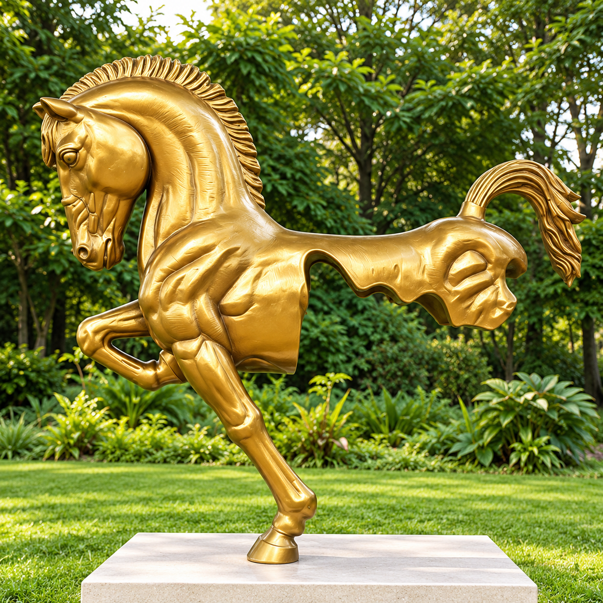 Life Size Cast Bronze Horse Bust Retro Style Metal Sculpture