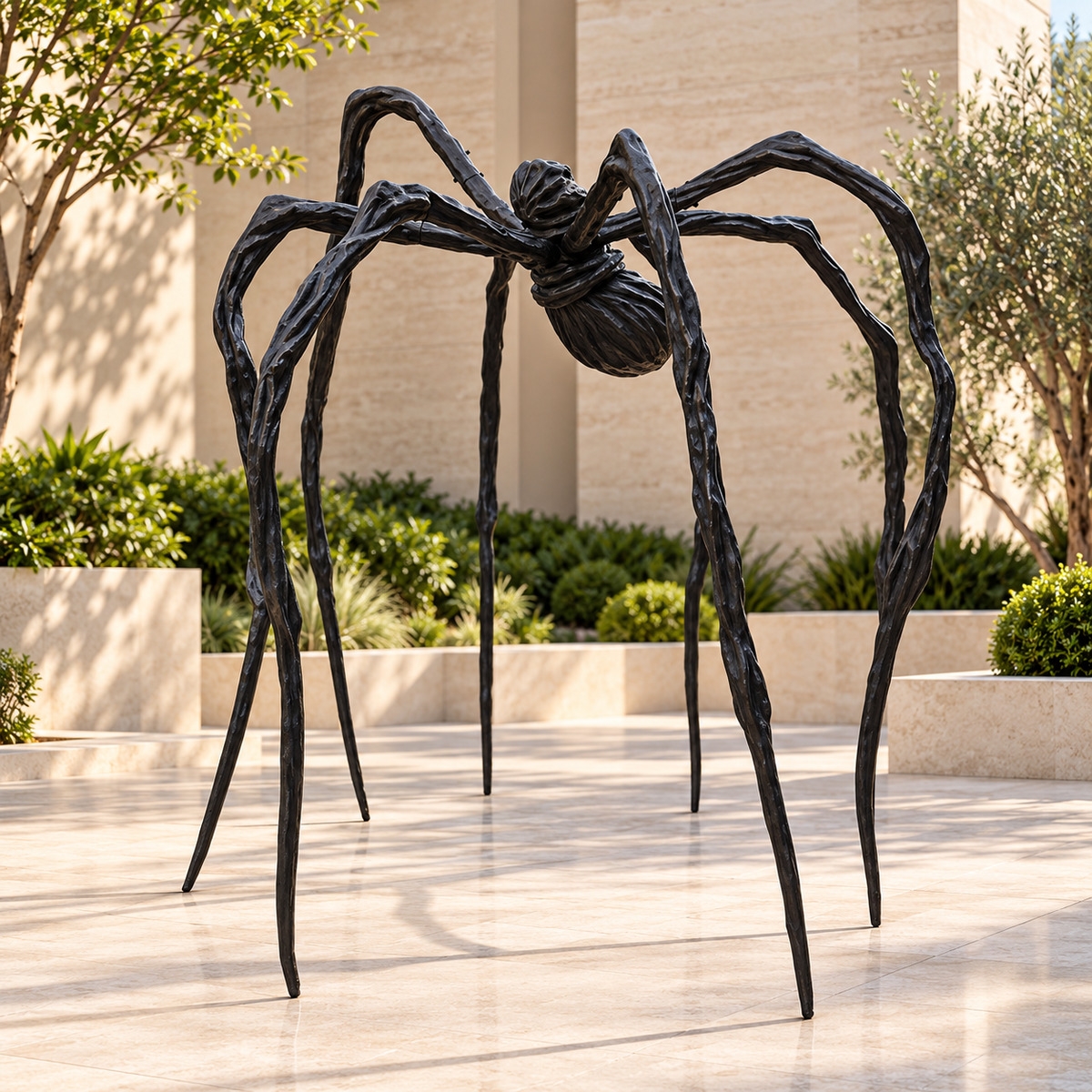Bronze Spider Floor Sculpture Large Outdoor Wild Animal Sculptures