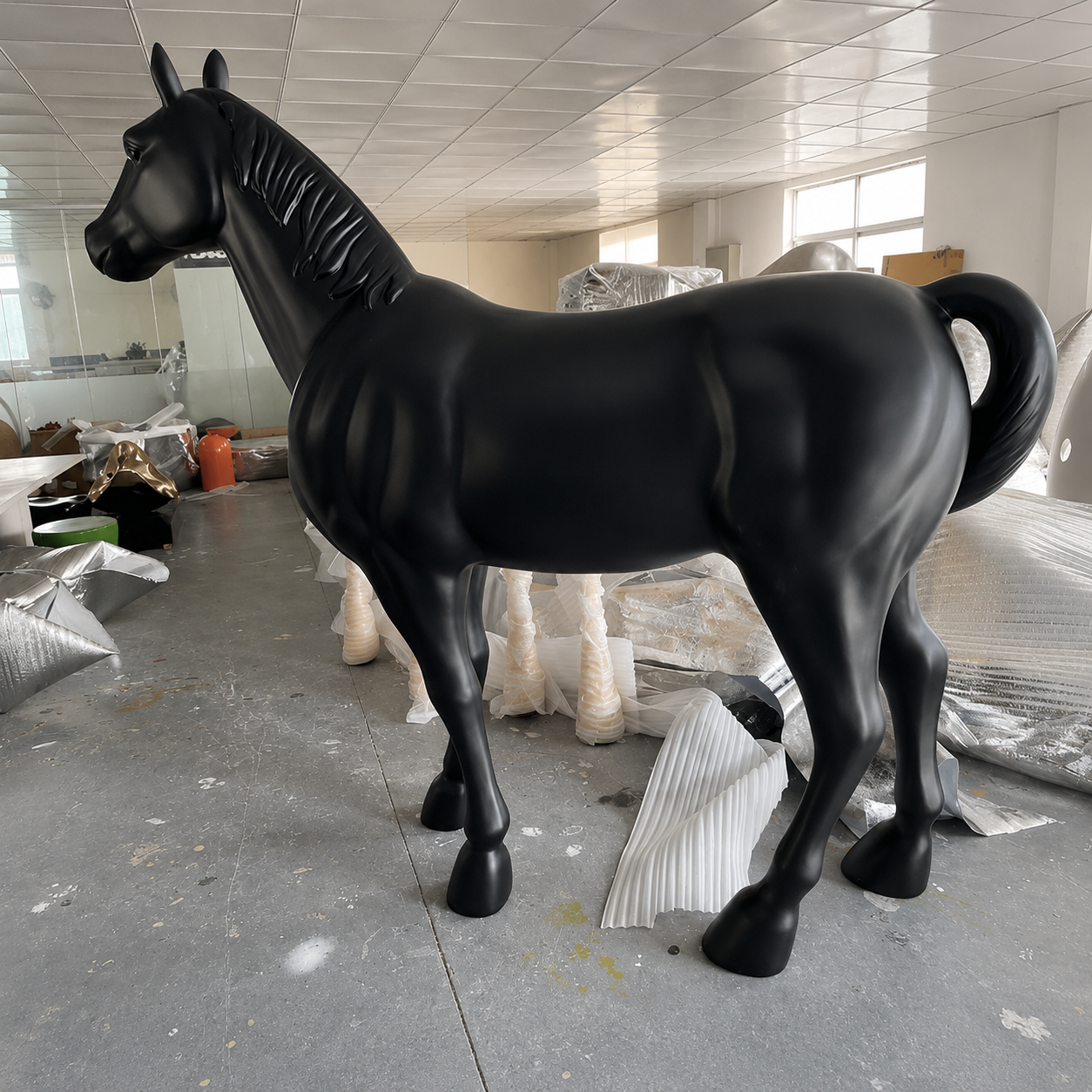 Modern Horse Floor LED Lamp Sculptural Horse Floor Light