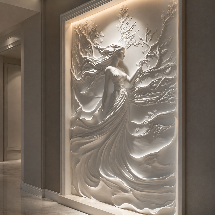 3D Fiberglass Wall Relief Sculpture-Wall Sculpture-OVERSCALE ART