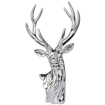 Bronze Deer Head Statue Resin Sculpture Life Size Accent