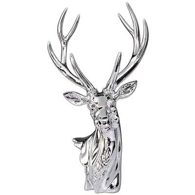 Bronze Deer Head Statue Resin Sculpture Life Size Accent