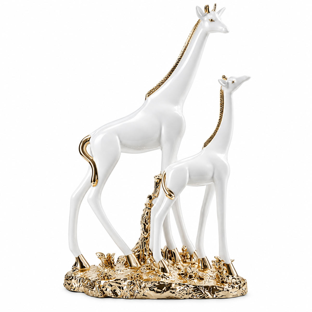 Holiday Christmas Decoration Supply Resin Giraffe Animal Statue
