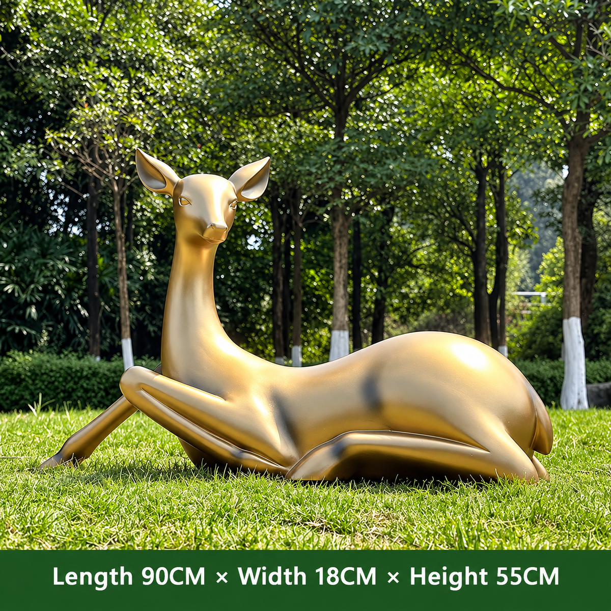 Resin Life Sika Deer Sculpture in White Fiberglass