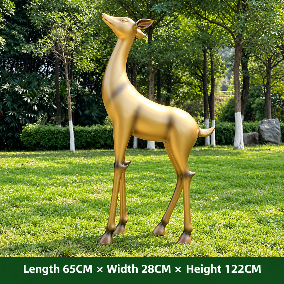 Resin Life Sika Deer Sculpture in White Fiberglass