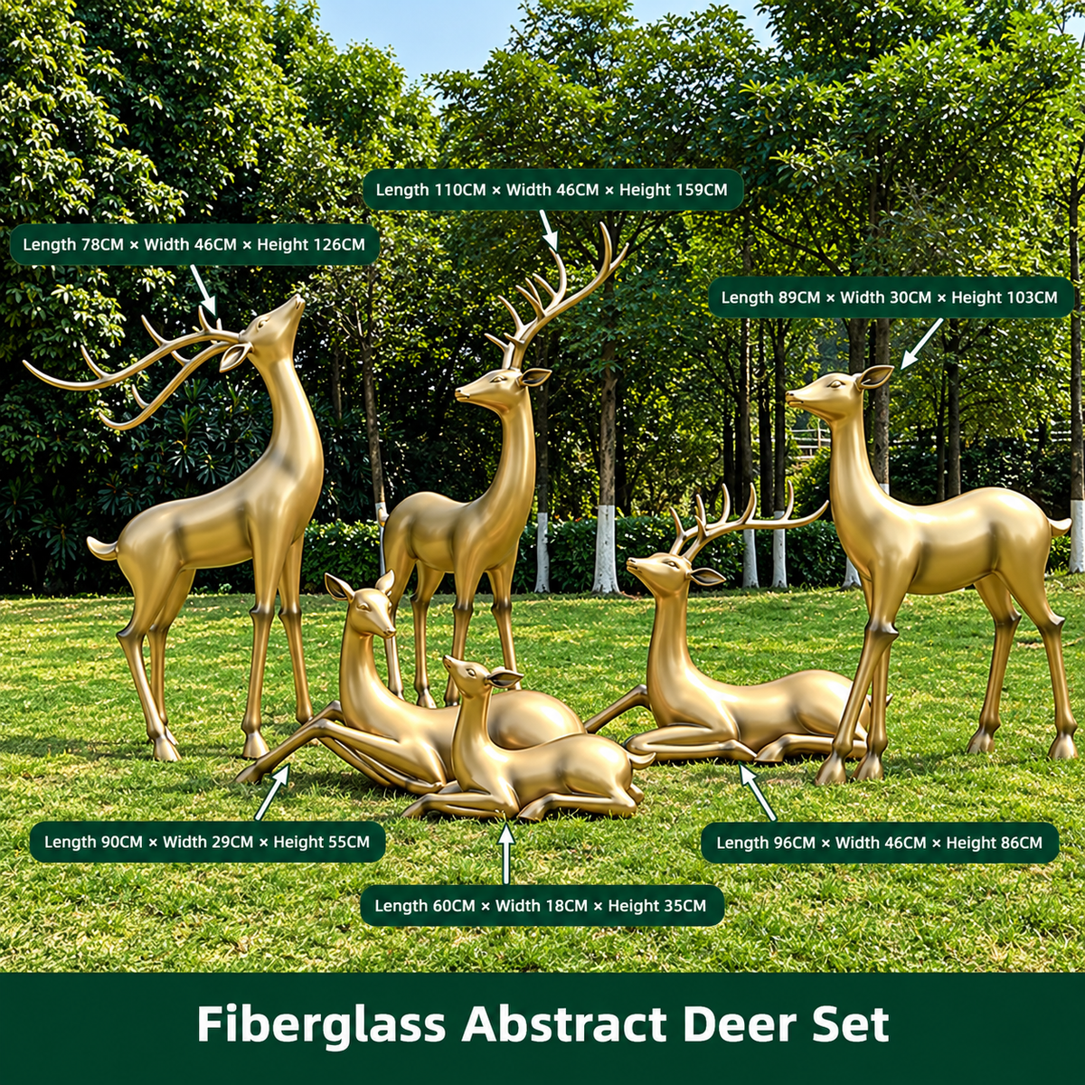 Resin Life Sika Deer Sculpture in White Fiberglass