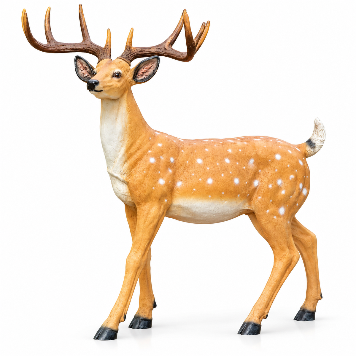 Exquisite Carving Lifelike Large Sika Deer Sculpture Statue