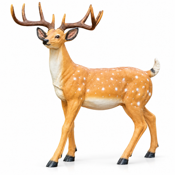 Exquisite Carving Lifelike Large Sika Deer Sculpture Statue