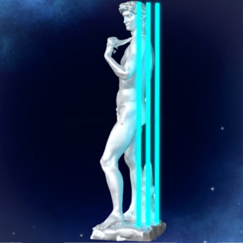 Creative Design Full Body Fiberglass Lamp Sculpture Figure