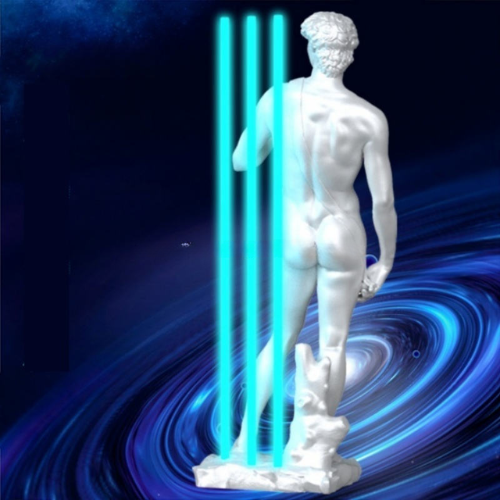 Creative Design Full Body Fiberglass Lamp Sculpture Figure