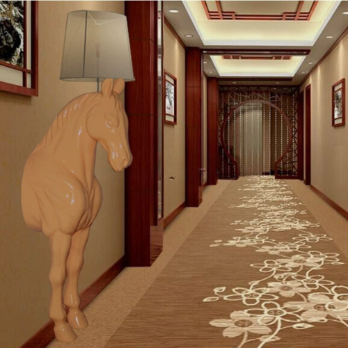 Half Body Horse Sculptural Floor LED Lamp in FRP