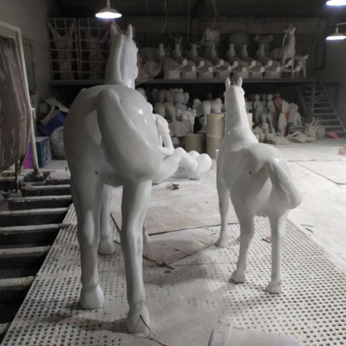 Modern Horse Floor LED Lamp Sculptural Horse Floor Light