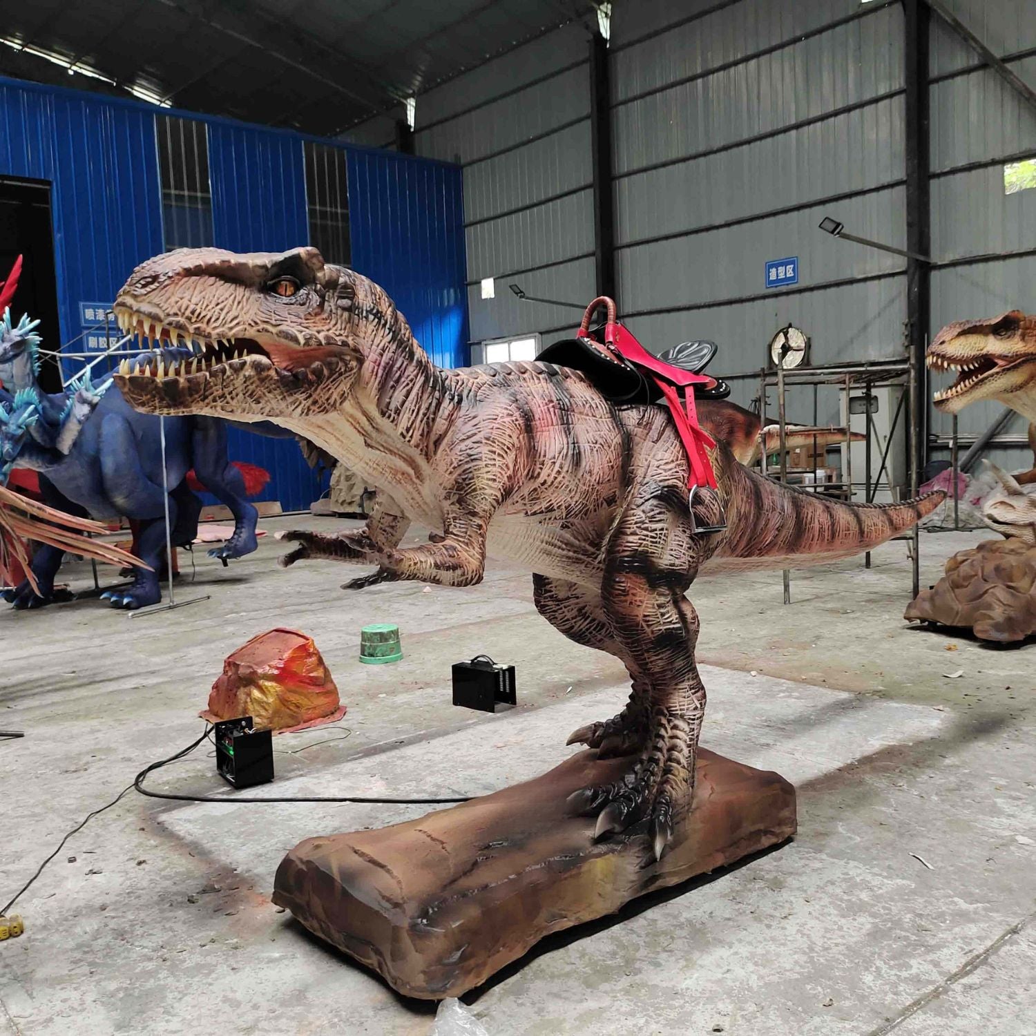 Robot Realistic Dinosaurs Animatronic Model Life Size Statue