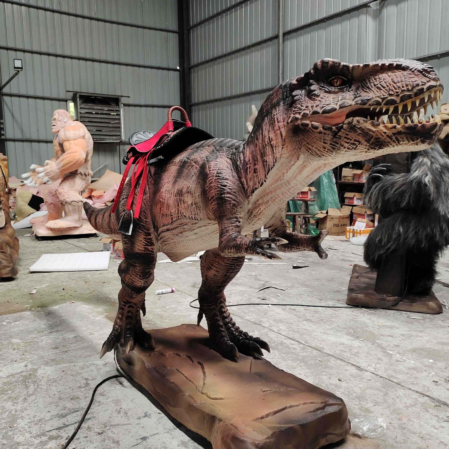 Robot Realistic Dinosaurs Animatronic Model Life Size Statue