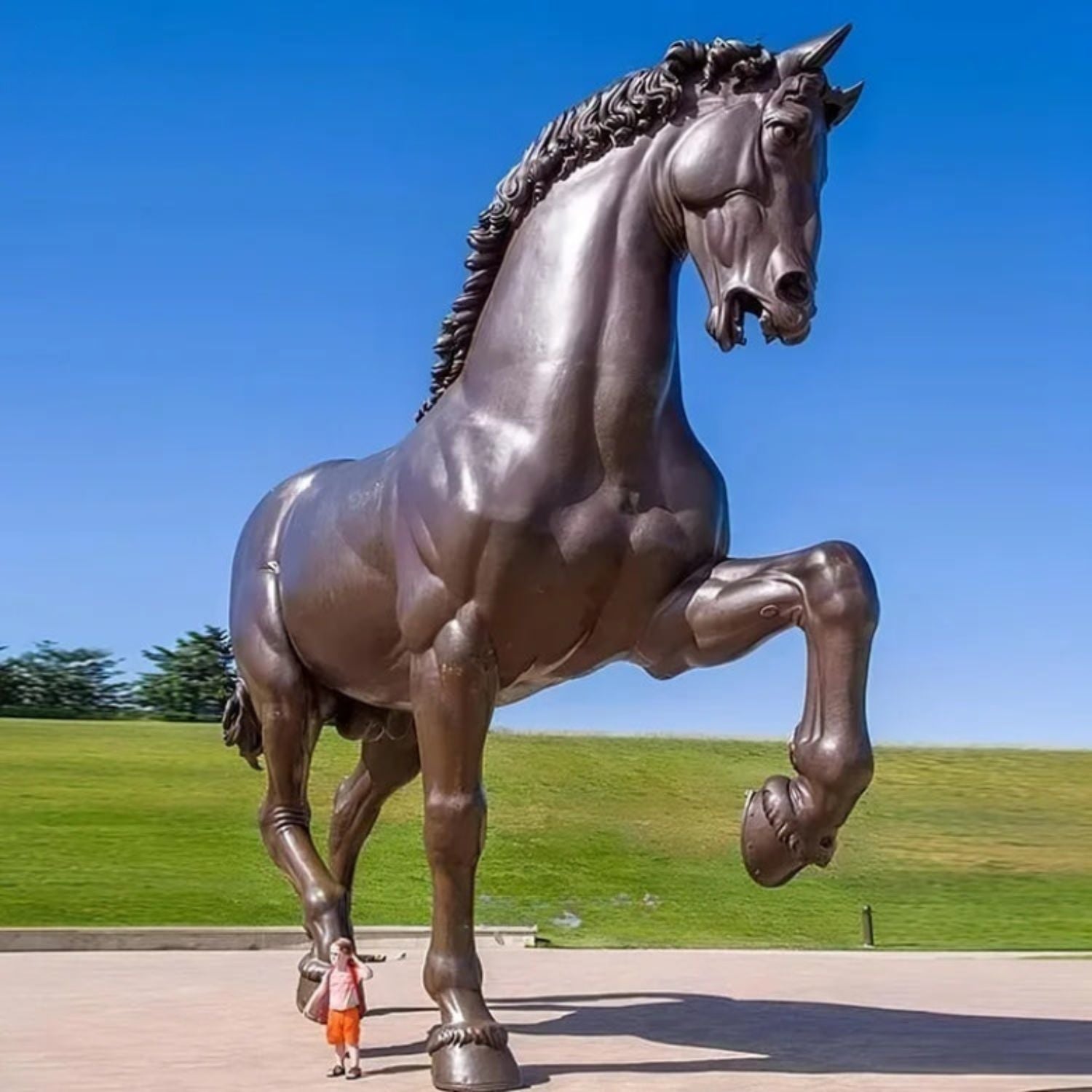 Brass Bronze Horse Statue Life Size Floor Sculpture