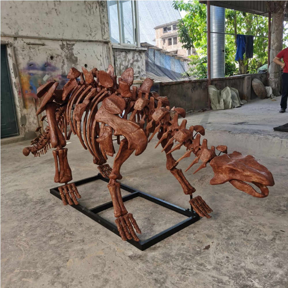 Fiberglass Dinosaur Simulation Ankylosaurus Skeleton