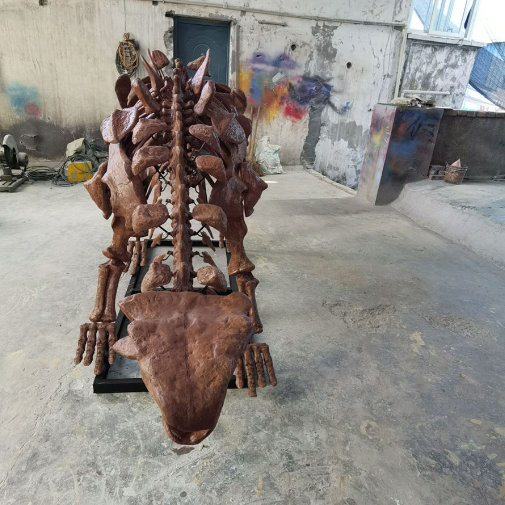 Fiberglass Dinosaur Simulation Ankylosaurus Skeleton