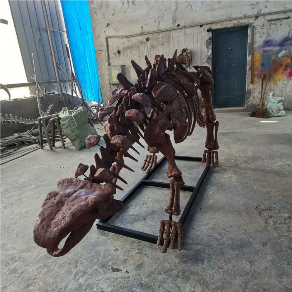 Fiberglass Dinosaur Simulation Ankylosaurus Skeleton