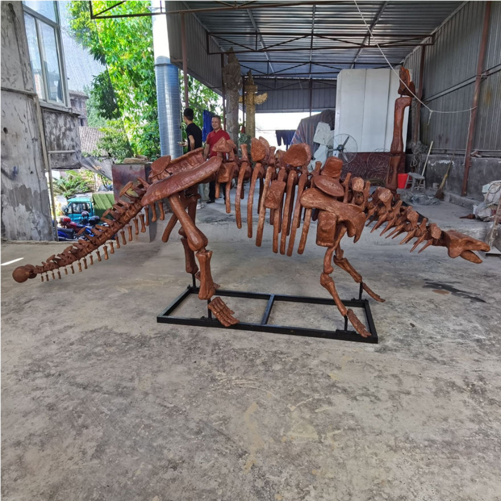 Fiberglass Dinosaur Simulation Ankylosaurus Skeleton