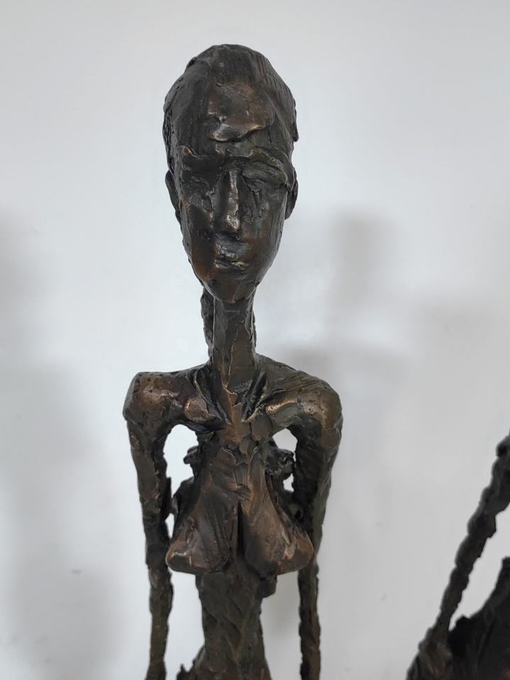 Classic Cast Bronze Giacometti Statue Sculpture Interior Design