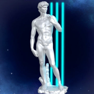 Creative Design Full Body Fiberglass Lamp Sculpture Figure