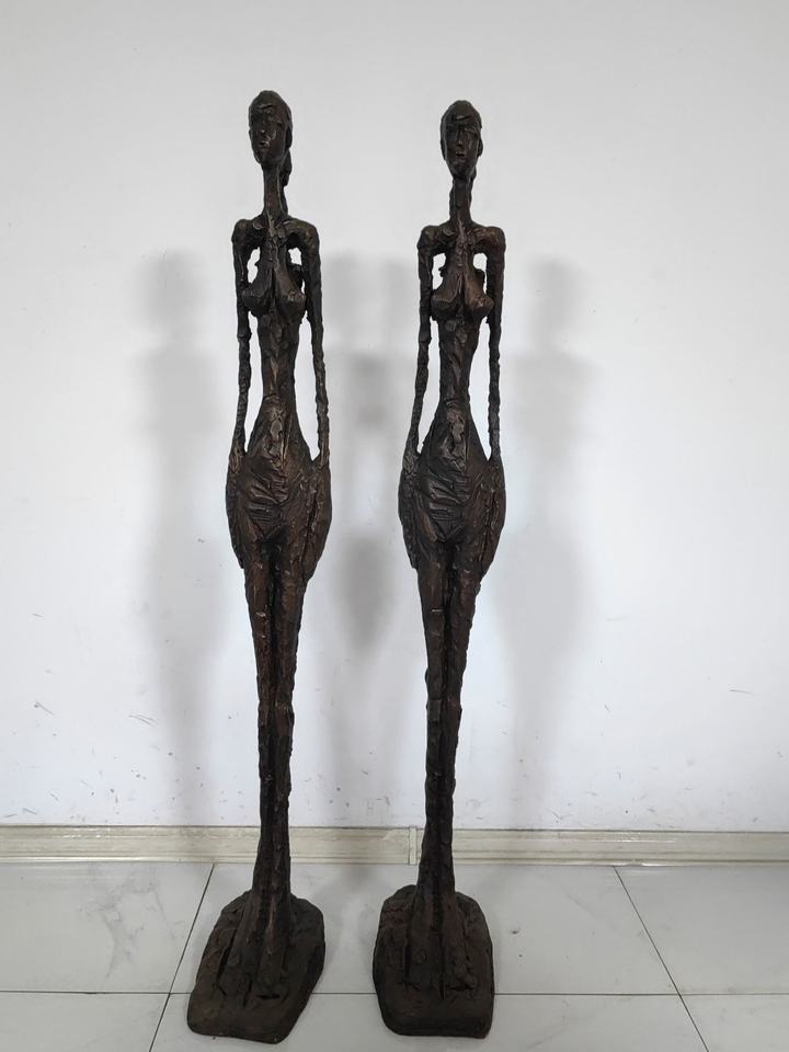 Classic Cast Bronze Giacometti Statue Sculpture Interior Design