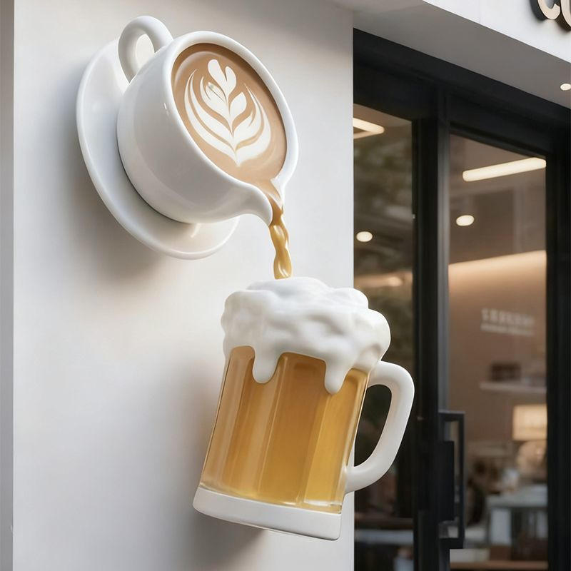Outdoor Fiberglass Beer Sculpture for Pub Shop Entrances