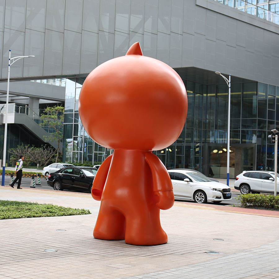 Outdoor Cartoon Mascot Fiberglass Sculpture for Mall Entrances