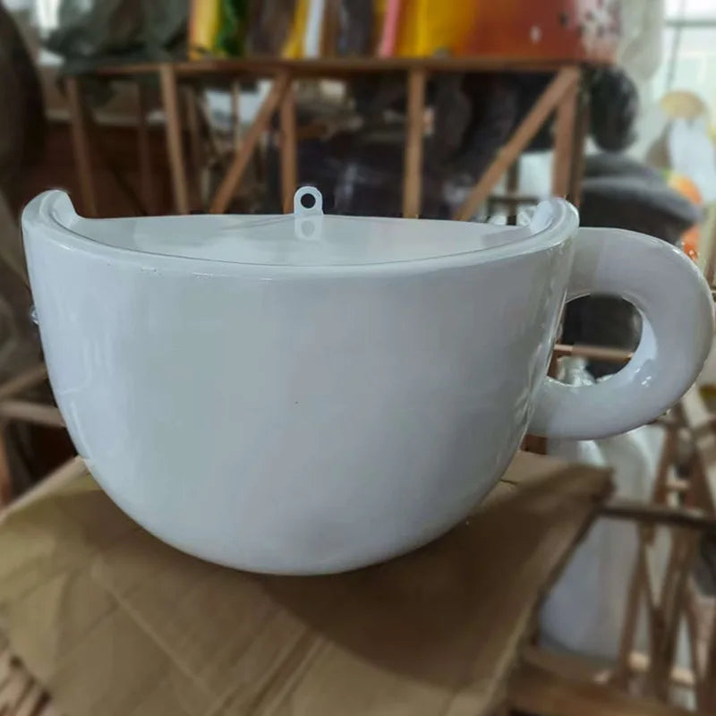 Floating Pouring Coffee Cup Sculpture for Coffee Shop Displays