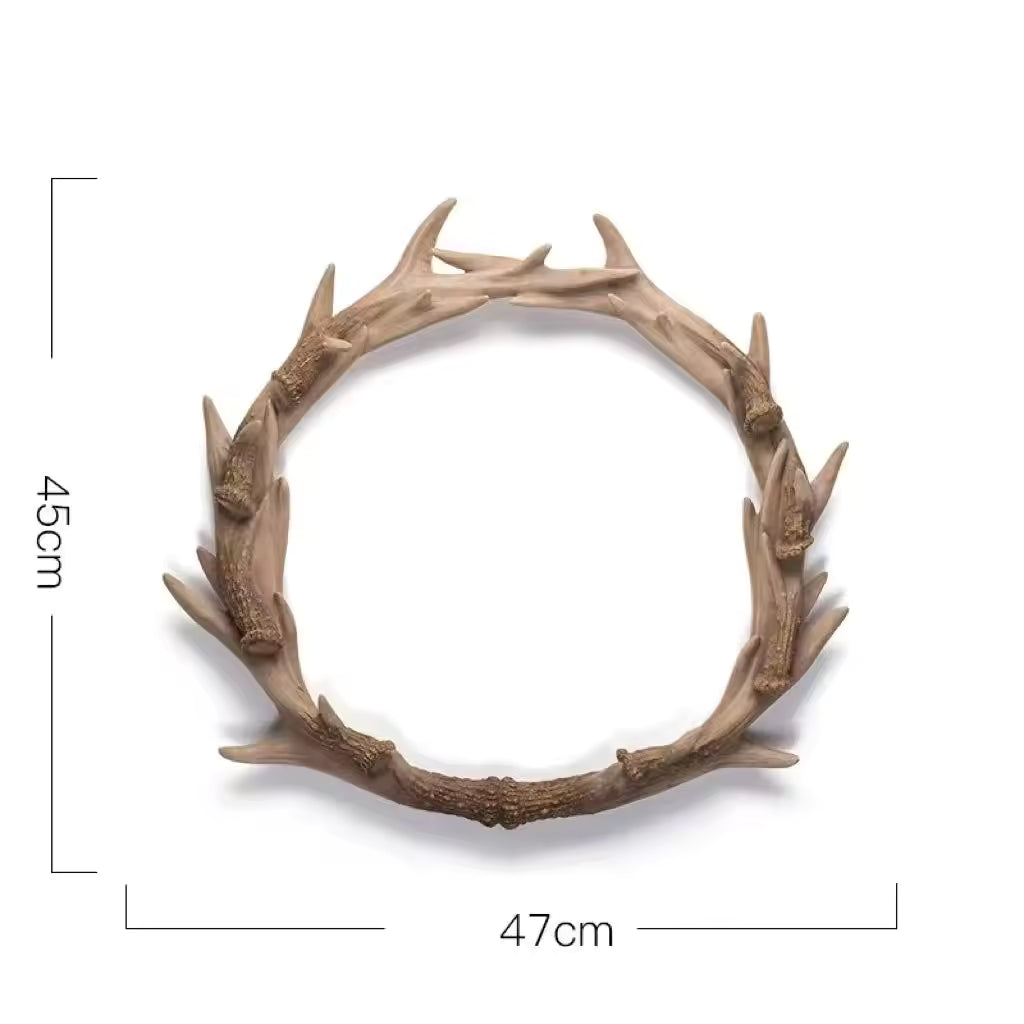 Resin Deer Head Wall Decor Nordic Style Faux Animal Sculpture
