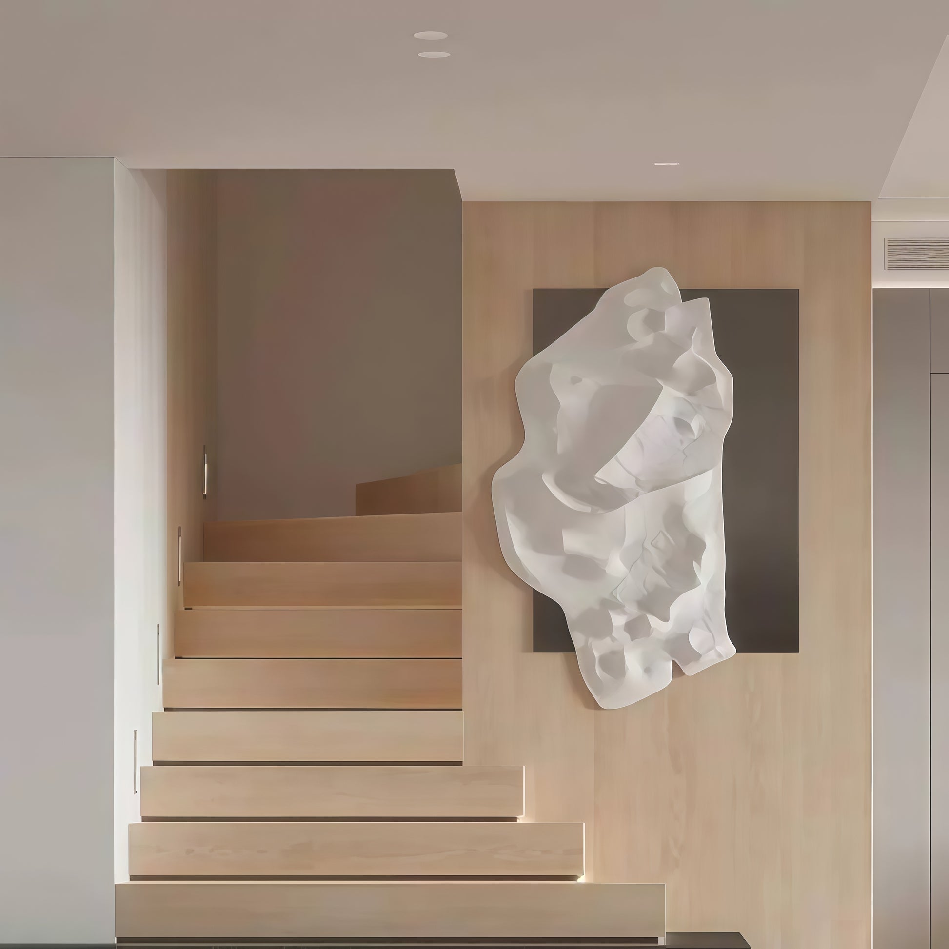 Abstract Cloud Shaped Fiberglass Wall Sculpture