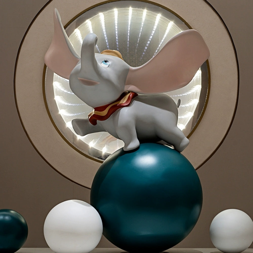 Adorable Flying Elephant Statues FRP Floor Sculpture-OVERSCALE ART