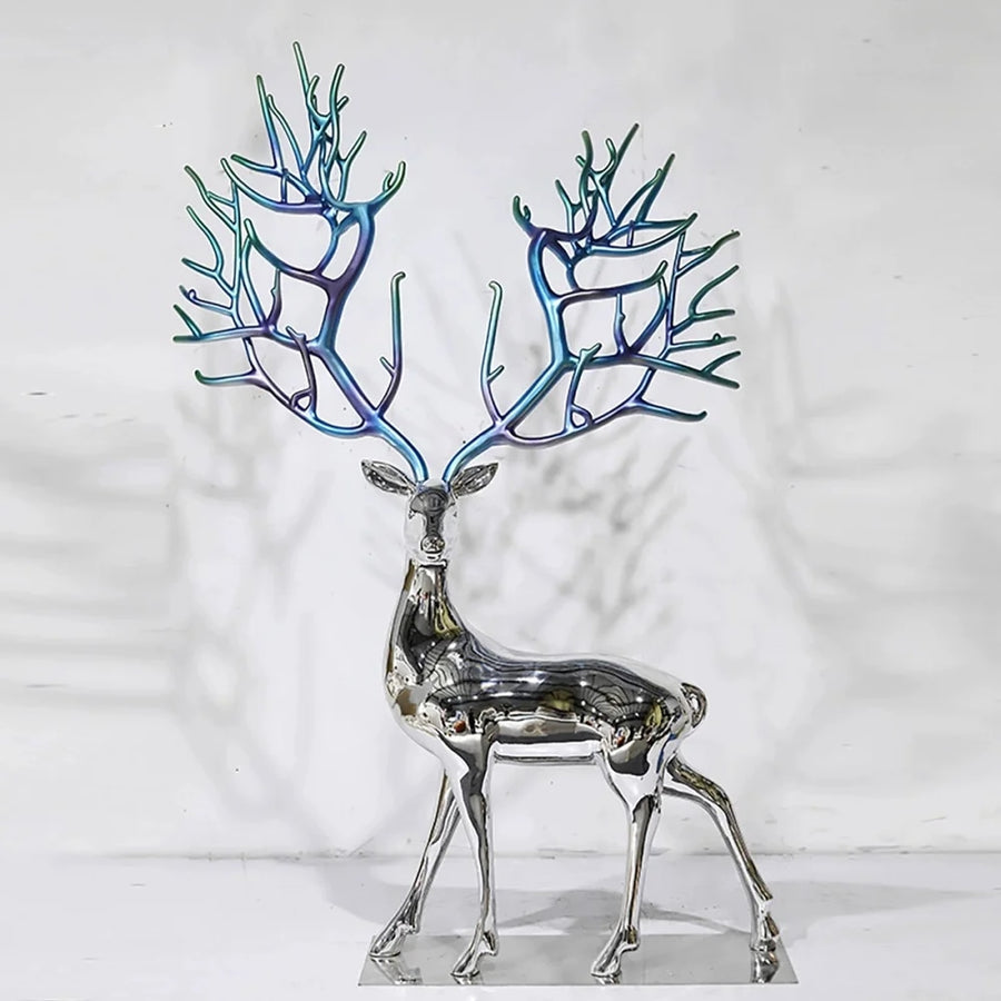 Antler Life Size Gradient Deer Floor Sculpture-OVERSCALE ART