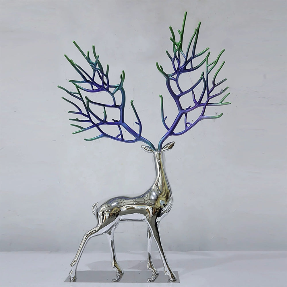 Antler Life Size Gradient Deer Floor Sculpture-OVERSCALE ART