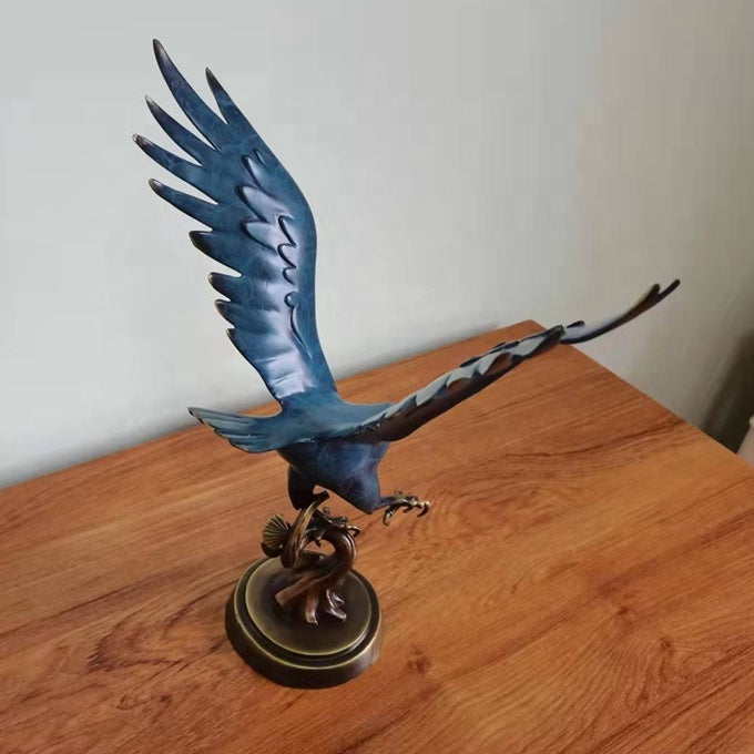 Big Metal Bronze Eagle Statue for Indoor Outdoor Garden Park Decor