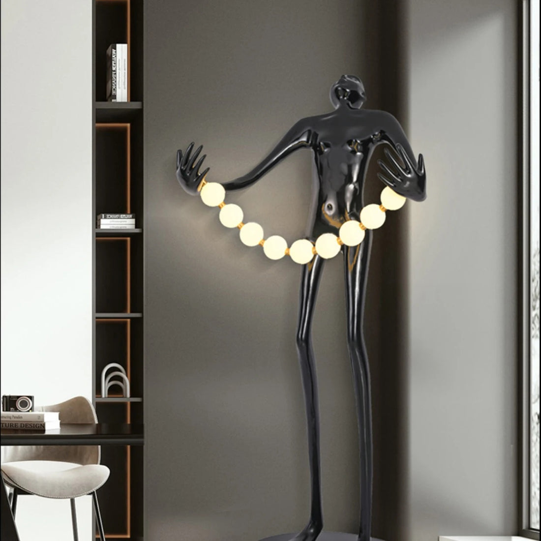 Character Floor Lamp in Art Deco Modern Style