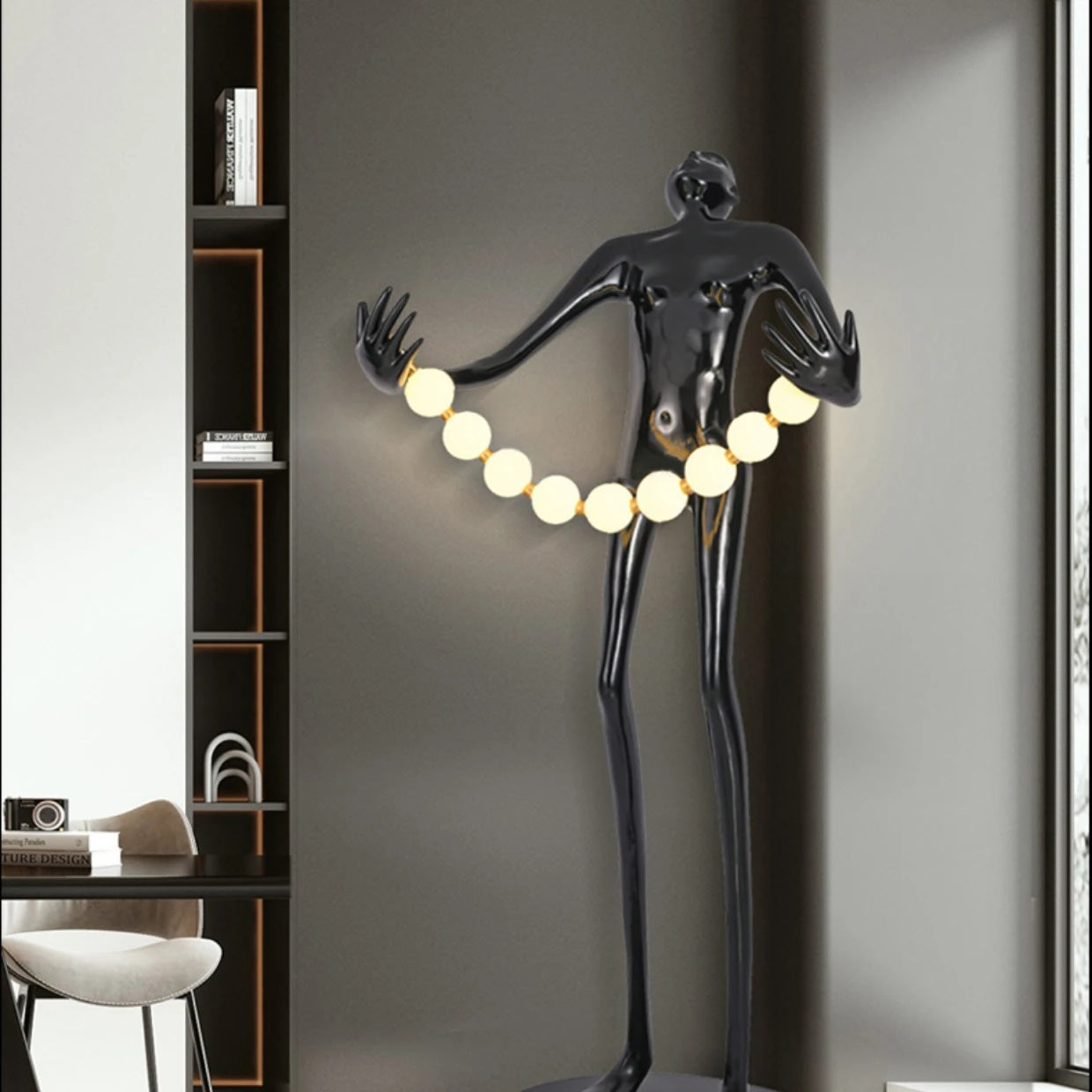 Character Floor Lamp in Art Deco Modern Style