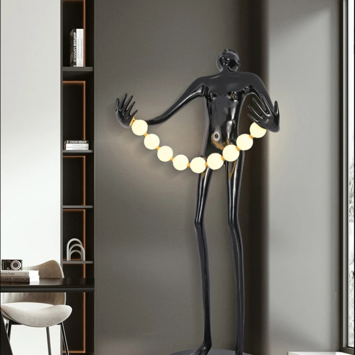 Character Floor Lamp in Art Deco Modern Style