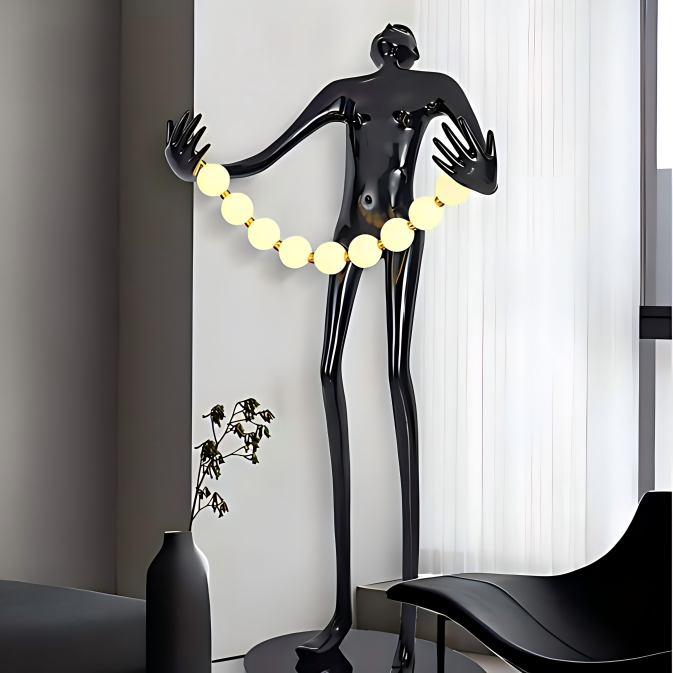 Character Floor Lamp in Art Deco Modern Style