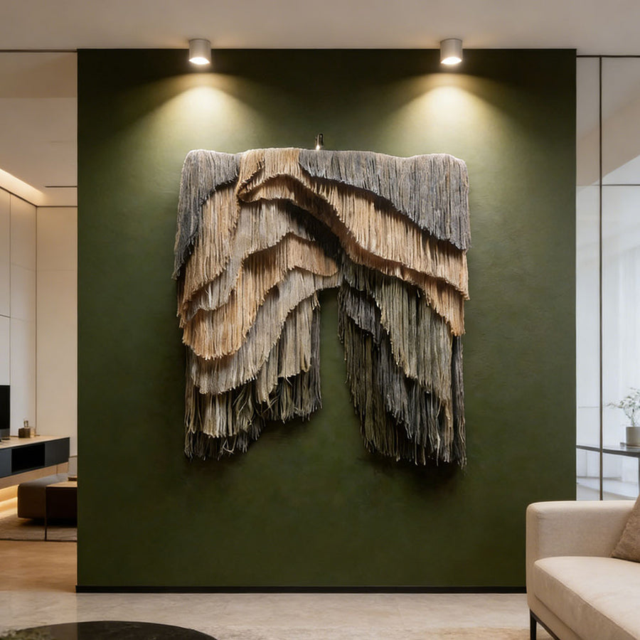 Commercial Grade Large Scale Macrame Wall Decor Sculpture