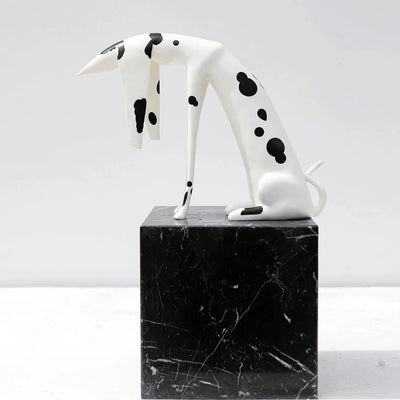 Curved Dalmatian Fiberglass Floor Sculpture-Decorative Statue-OVERSCALE ART