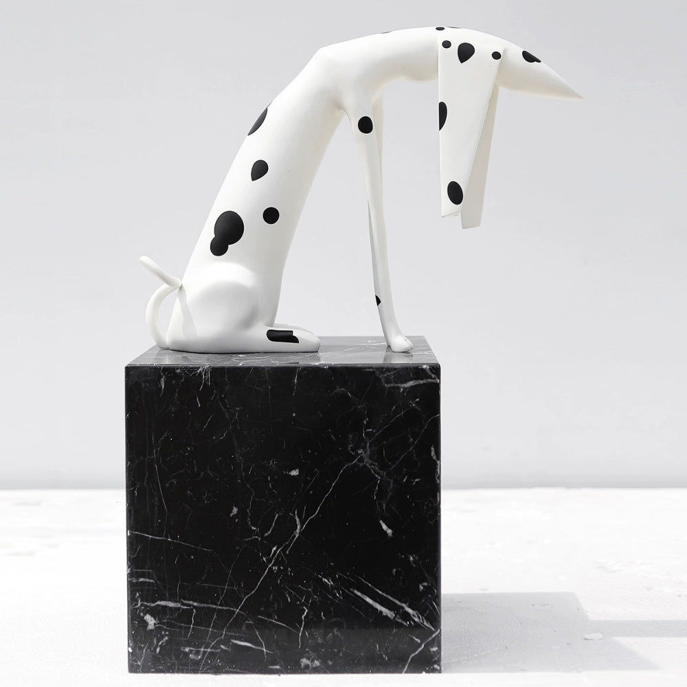 Curved Dalmatian Fiberglass Floor Sculpture-Decorative Statue-OVERSCALE ART