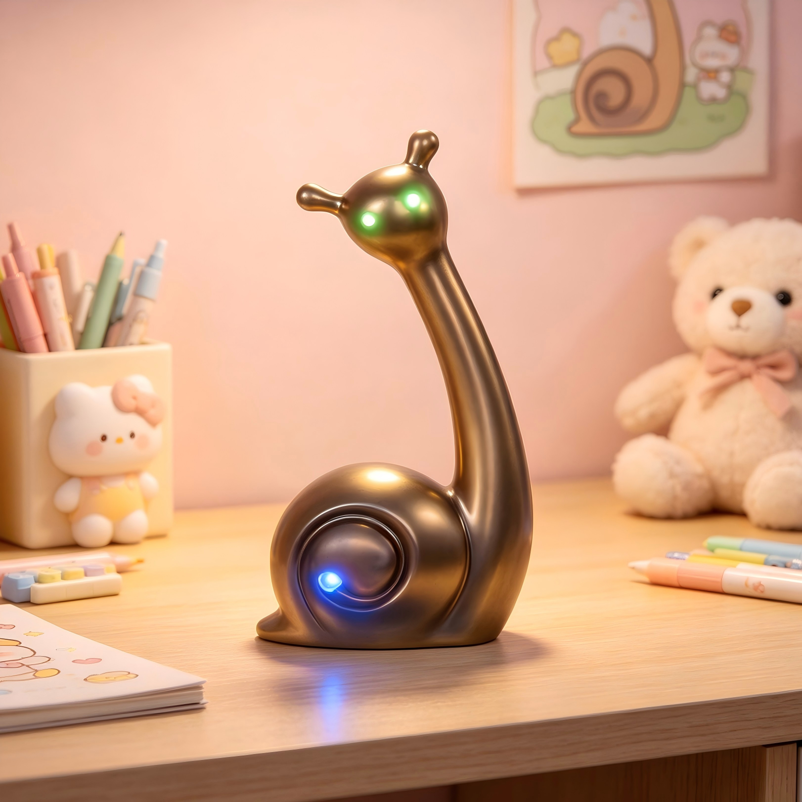 Creative Nordic Snail Sculpture LED Table Lamp Ornament