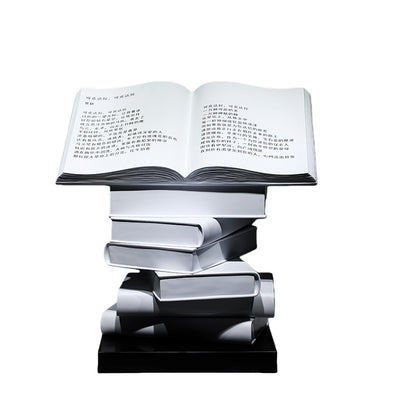 Creative Open Book Fiberglass Sculpture for Literary Interiors