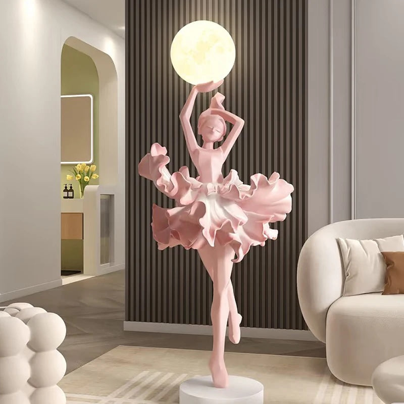 Creative Resin Artistic Ballet Dancing Floor Sculpture Night Light