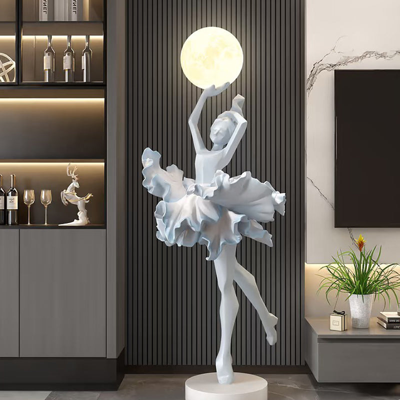 Creative Resin Artistic Ballet Dancing Floor Sculpture Night Light