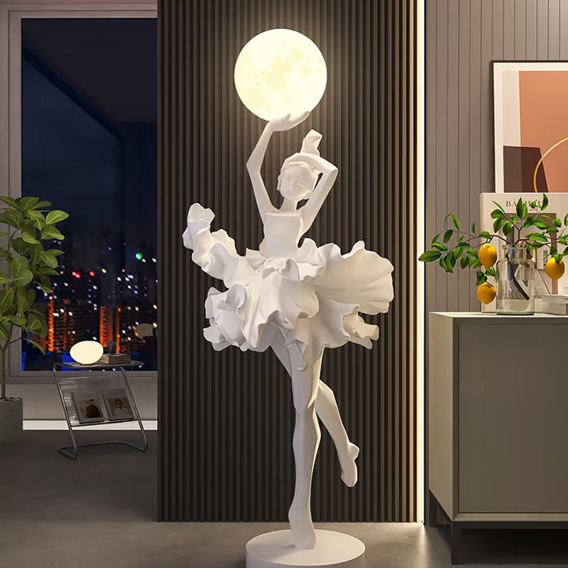 Creative Resin Artistic Ballet Dancing Floor Sculpture Night Light