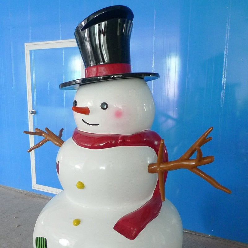 Cute Snowman Sculpture for Outdoor Festive Decorations-OVERSCALE ART