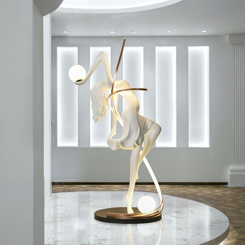Dance Goddess Corner Standing Light Sculptural Floor Lamp